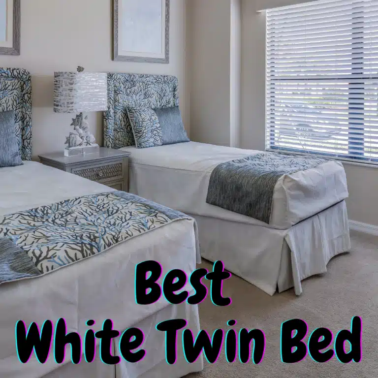 white twin bed