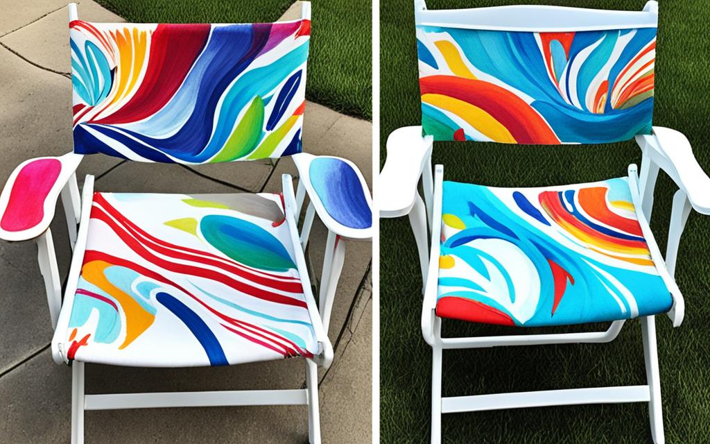 can you paint sling chair fabric