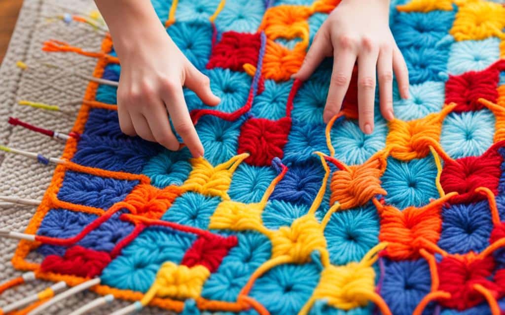 how to bind a latch hook rug