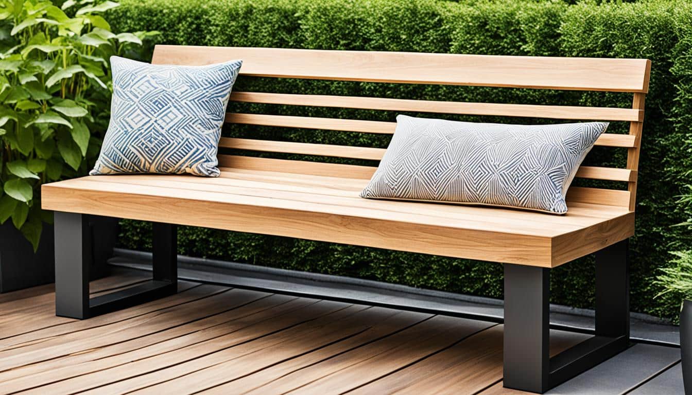 how to build a deck bench with backrest