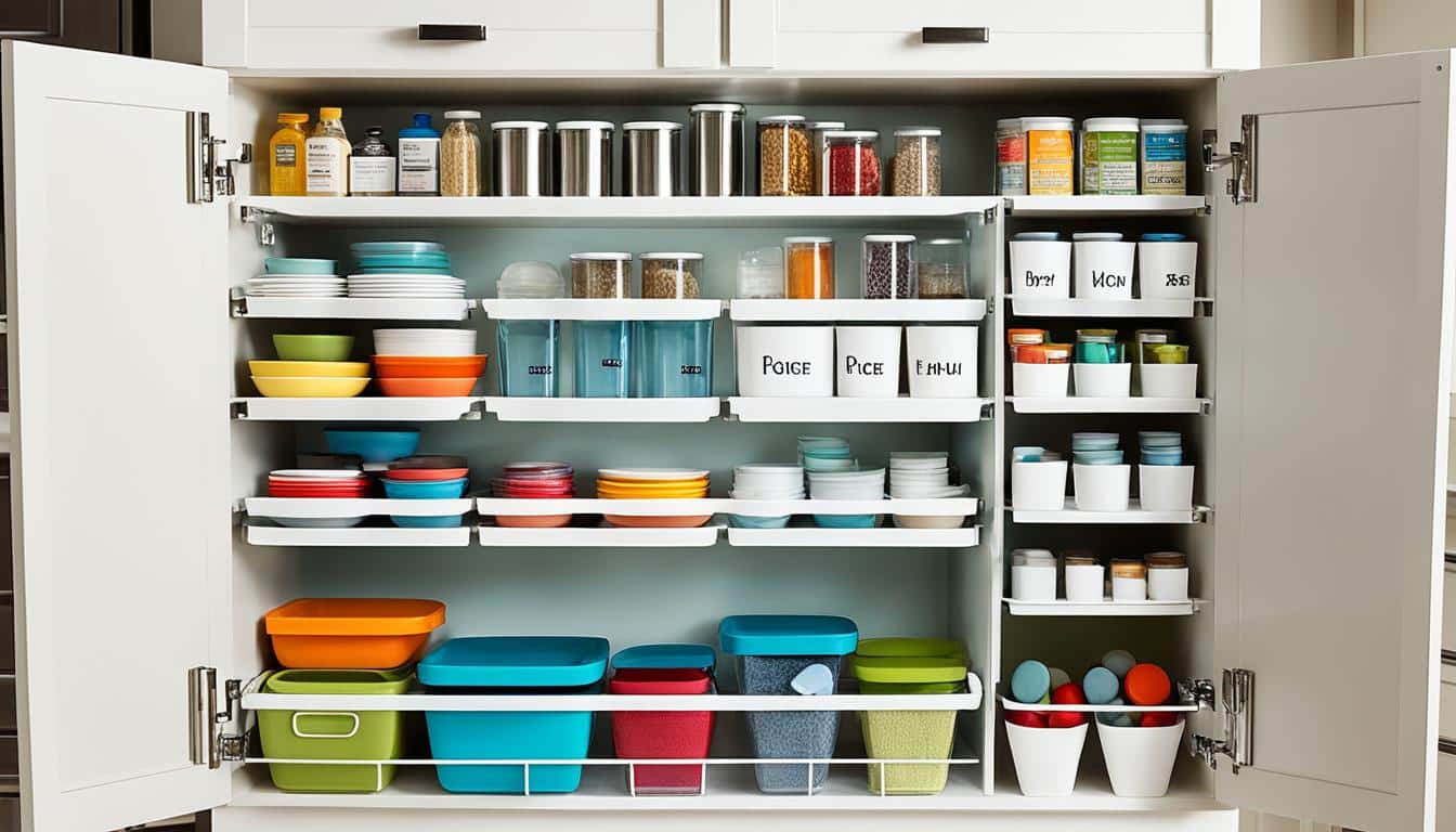 how to organize deep cabinets